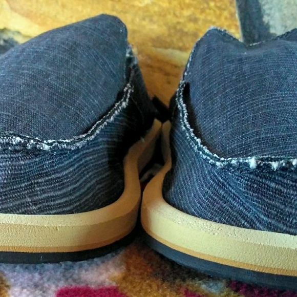 Mens Sanuk Vagabond Grain Slun Size 10 Black NWT - Picture 2 of 6